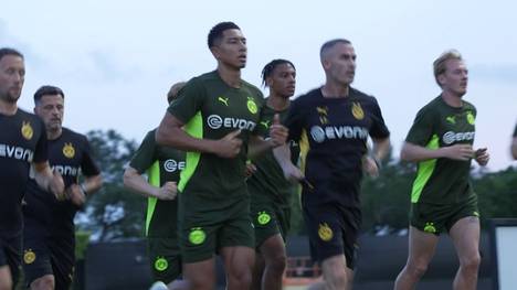 Borussia Dortmund ist pünktlich vor dem Start der Klub-WM in Florida angekommen. Mit dabei und voll im Fokus: Neuzugang Jobe Bellingham.