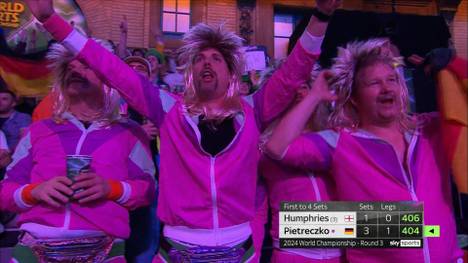 Die deutschen Fans liefern beste Unterstützung für Ricardo Pietreczko und übernehmen zeitweise das Kommando im Ally Pally.