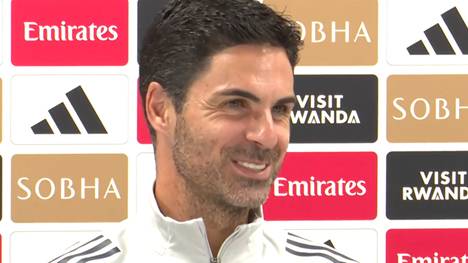 Vor dem Topspiel gegen Liverpool gibt sich Trainer Mikel Arteta kämpferisch und will dem Meister "die Krone wegnehmen". Bei Gerüchten um Leverkusens Piero Hincapié mauert der Spanier.