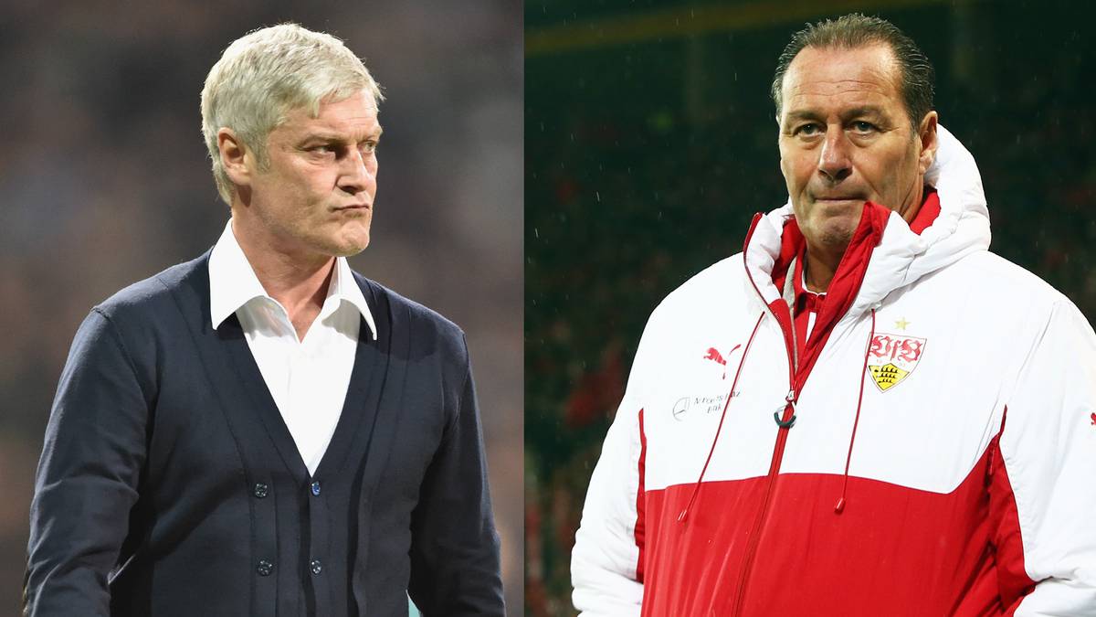 VfB Stuttgart: Armin Veh (l.), bis 24. November 2014 - Nachfolger: Huub Stevens