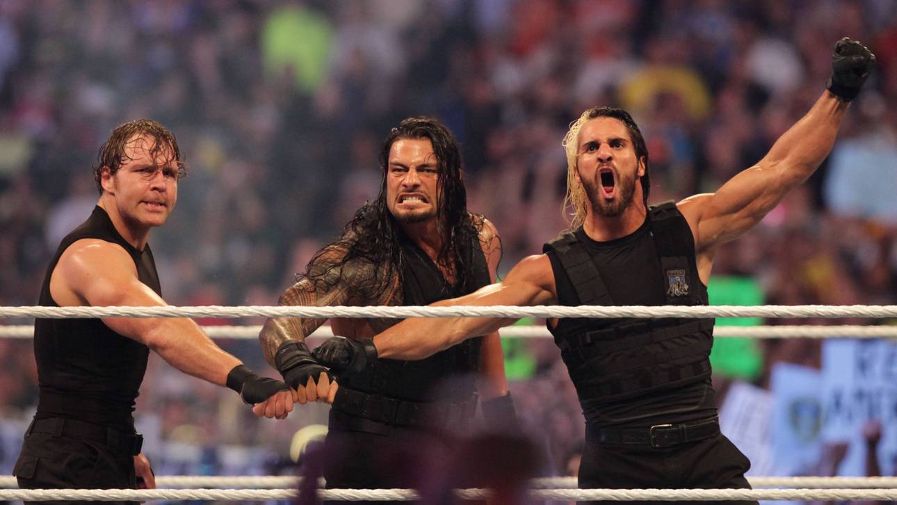 WWE Wrestling Dean Ambrose, Roman Reigns und Seth Rollins