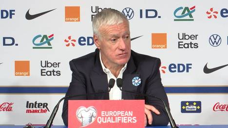 Nach Frankreichs souveränem 4:0-Sieg gegen die Ukraine und der damit sicheren WM-Qualifikation findet Didier Deschamps lobende Worte für Kylian Mbappé und Bayern-Profi Michael Olise.