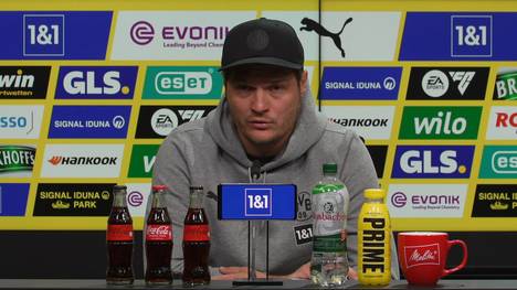 Auf der Pressekonferenz vor dem Bundesliga-Spiel von Borussia Dortmund gegen RB Leipzig spricht BVB-Trainer Edin Terzic über die Defensive der Schwarz-Gelben.
