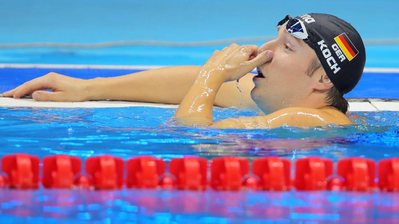 Deutsche Schwimmer vor dem Untergang