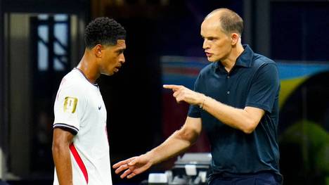 Nach dem Einzug ins Halbfinale ist die Freude der England-Fans groß. Zwischen Trainer Thomas Tuchel und Star Jude Bellingham scheint es dennoch ein bisschen zu knistern.