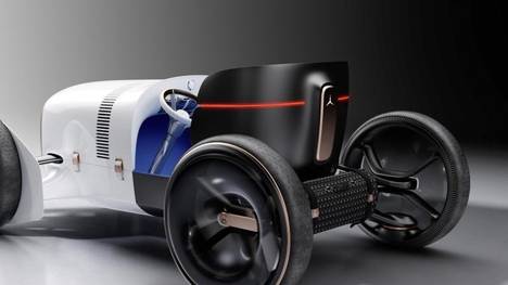 Der Vision Mercedes Simplex könnte theoretisch mit elektrischen Radnabenmotoren fahren, ist aber eine reine Designstudie. 