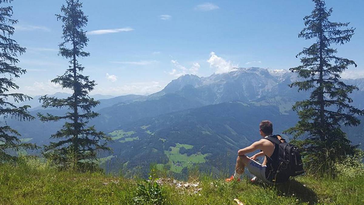 Ruben Schott will auch in seiner Freizeit hoch hinaus. Seinen Sommerurlaub verbrachte der 23-Jährige in den österreichischen Alpen