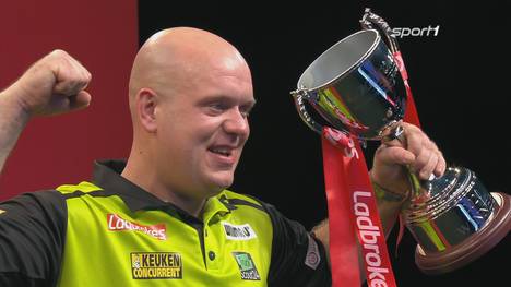 Michael van Gerwen siegt in einem denkbar knappen Finale gegen Mervyn King im Decider mit 11:10. 