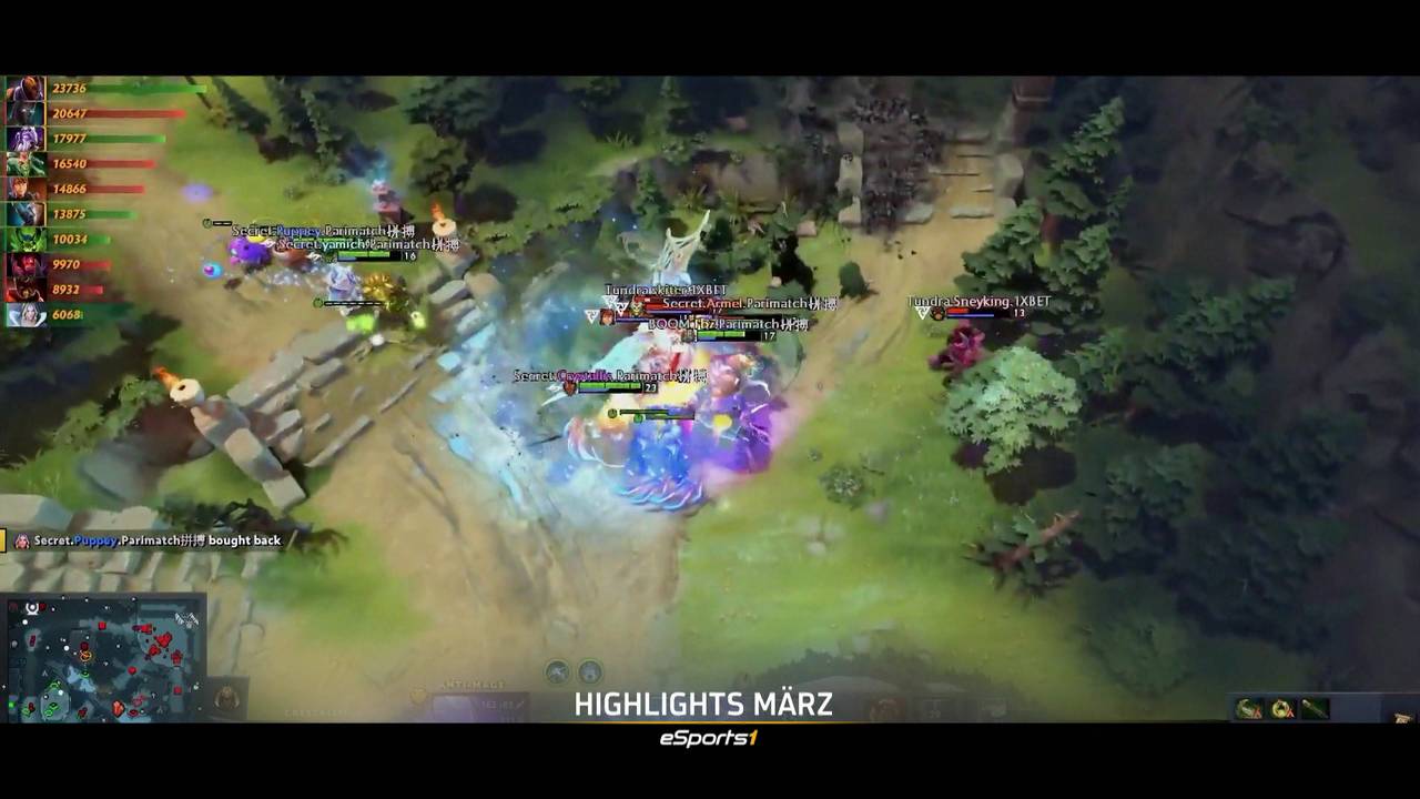 Die Highlights auf eSPORTS1 im März 2024 mit Dota 2