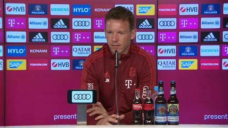 Vor dem Spiel gegen Bielefeld gibt Julian Nagelsmann ein Update über die verletzten Spieler. Dazu erklärt Nagelsmann die Auswechslung von Hernandez gegen Villarreal. 