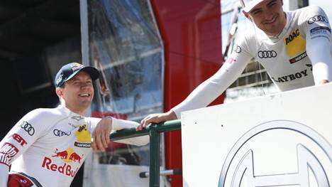 Die Audi-Teamkollegen Mattias Ekström und Nico Müller verstehen sich gut