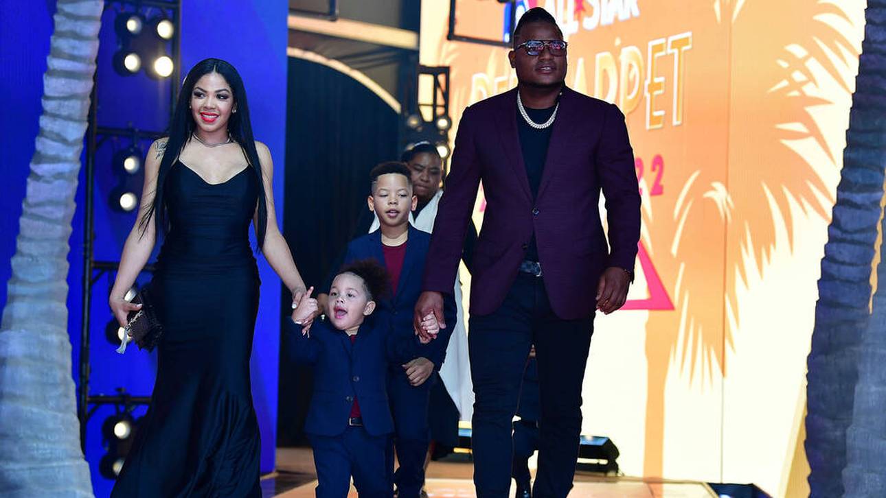 Framber Valdez, Frau Isamal und die beiden Kinder beim All-Star-Wochenende 2022