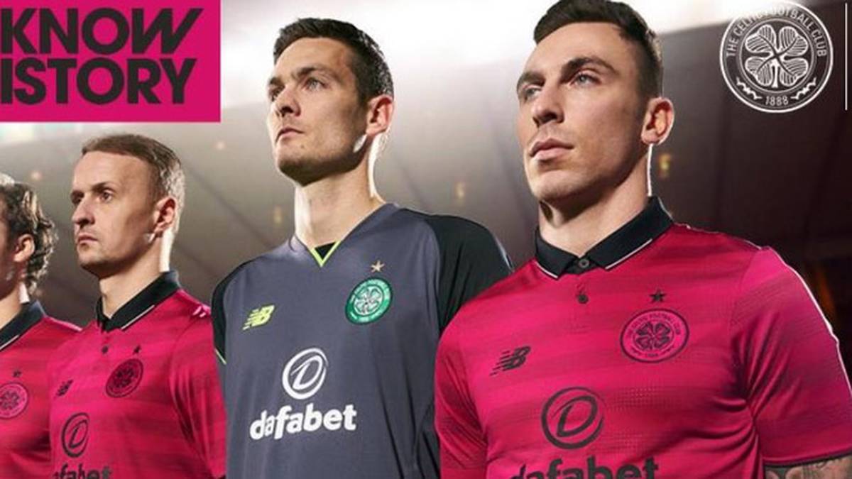 Celtic Glasgow hat sich für eine mutige Variante entschieden und präsentiert sein drittes Trikot in pink. Naja, Schotten trauen sich ja auch, im Rock herumzulaufen
