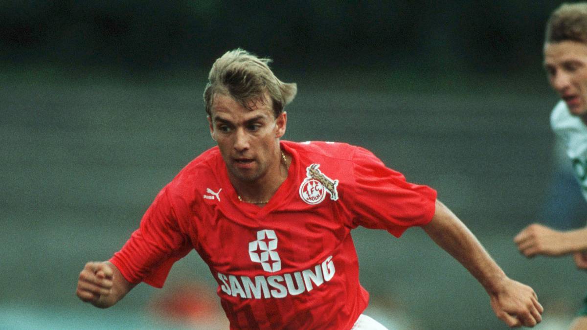 Diesen Mann werden wohl auch Fußball-Fachmänner nicht auf den ersten Blick erkennen: Es ist Hansi Flick in der Saison 1990/91 im Trikot des 1. FC Köln