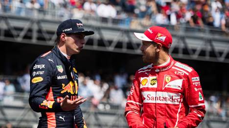 Max Verstappen und Sebastian Vettel landeten außerhalb der Podiumsplätze