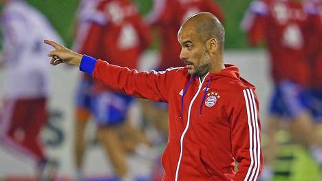 Pep Guardiola Training Bayern Doha zeigt