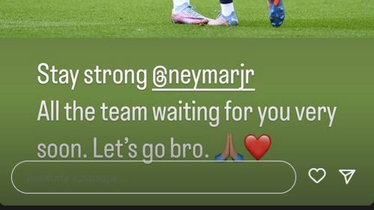 Kylian Mbappé spricht Neymar via Instagram Mut zu