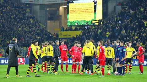 Borussia Dortmund und Mainz 05 nach dem Spiel