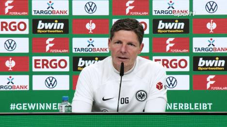 Eintracht-Trainer Oliver Glasner reagiert auf die Ermittlungen gegen den Präsident von Eintracht Frankfurt. 