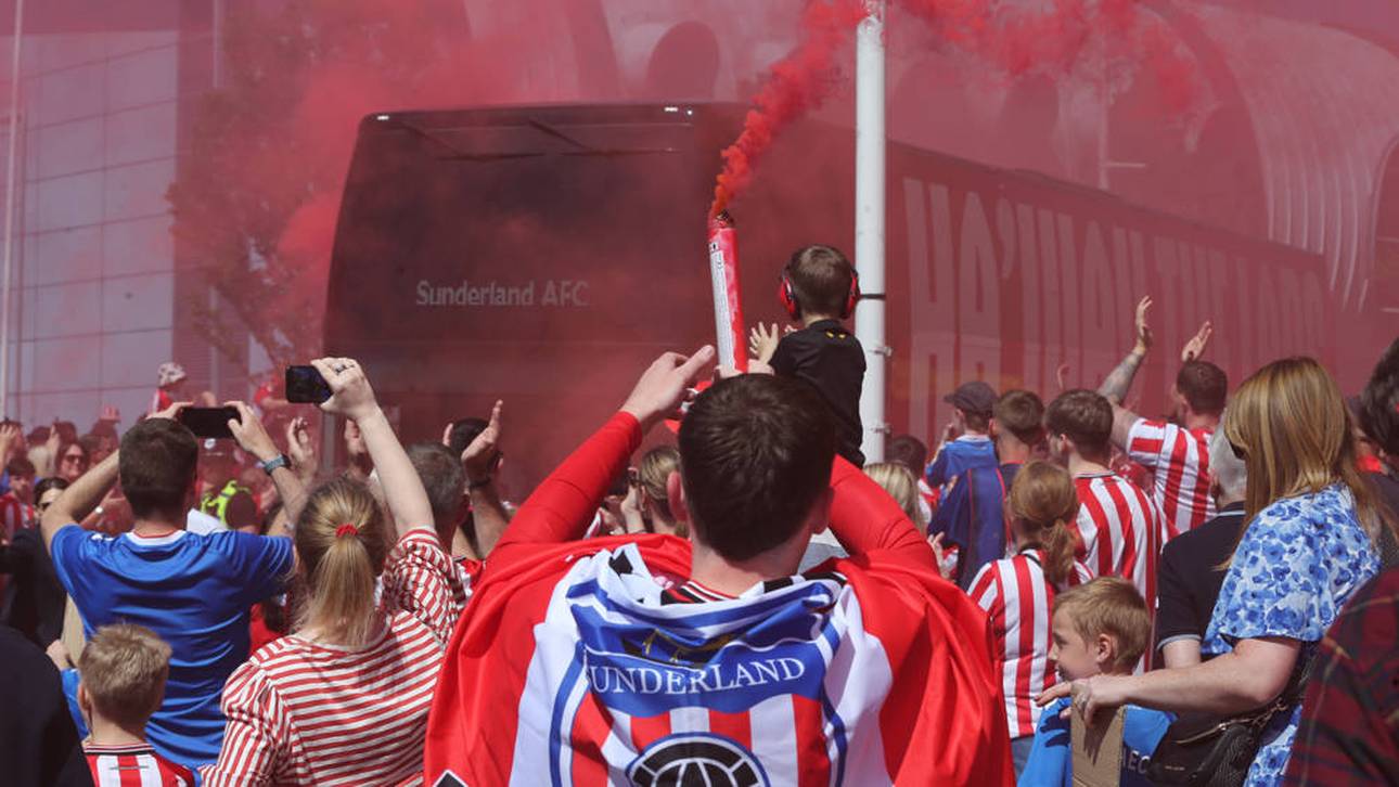 Ein szenischer Empfang für die Stars von Sunderland 