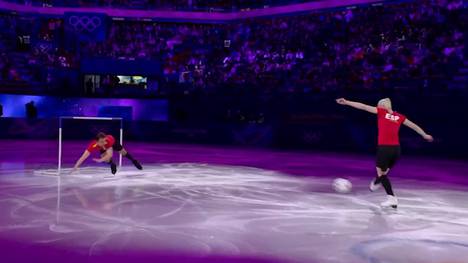 Fußball und Eiskunstlauf – passt das? Wenn es nach den spanischen Teilnehmern geht, lässt sich auch auf dem Eis Tiki-Taka zelebrieren.