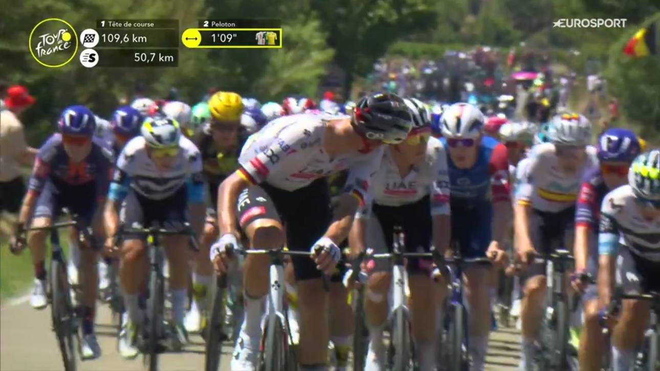 Nils Politt versucht das Peloton im Griff zu behalten