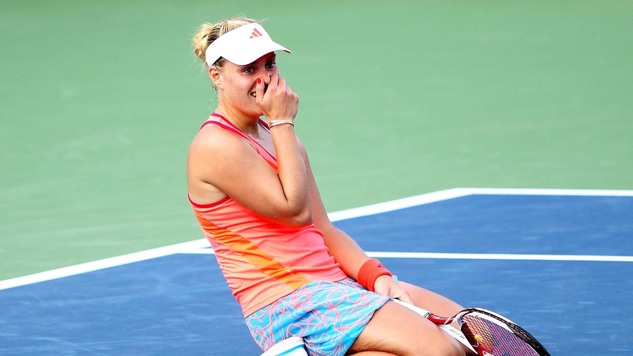 Angelique Kerber kann es nicht fassen: Sie erreicht 2011 das Halbfinale der US Open