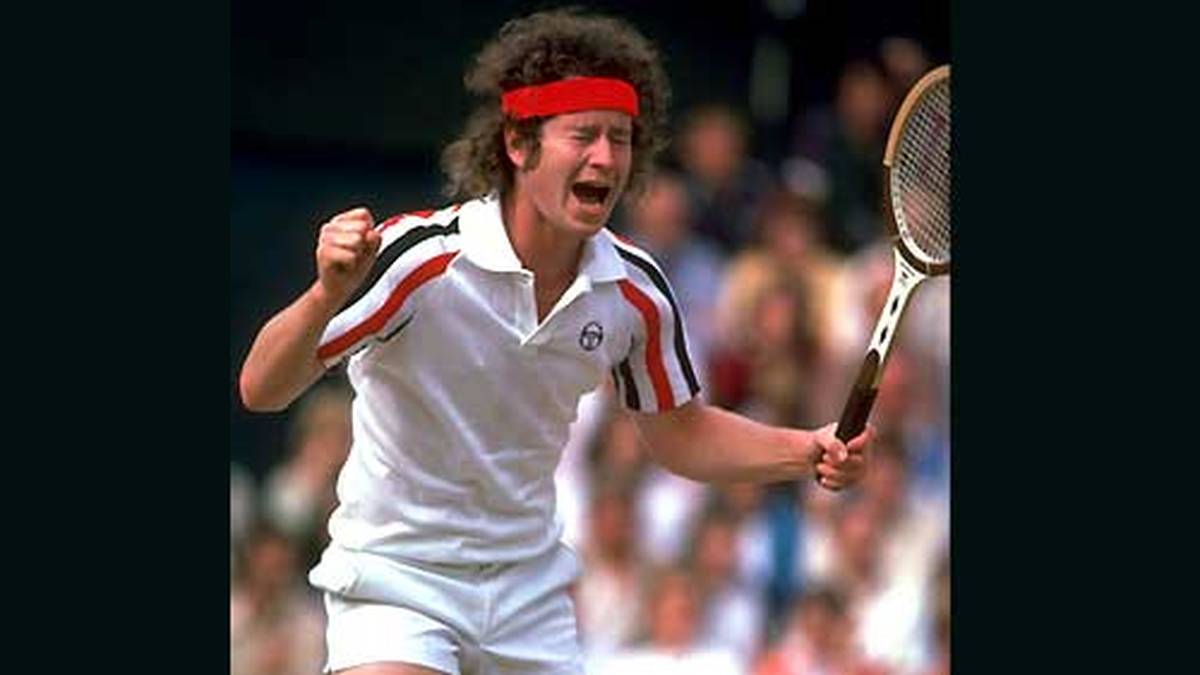 McEnroe in typischer Pose: Temperamentvoll war er schon immer. Skurril: Er erfand für sich den Ausdruck "shuck" um eine Verwarnung zu vermeiden - und trotzdem fluchen zu können