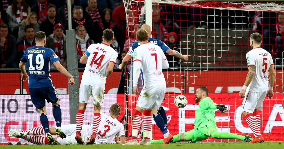 2. Bundesliga: 1. FC Köln - Hamburger SV 1:1 - Wintzheimer trifft