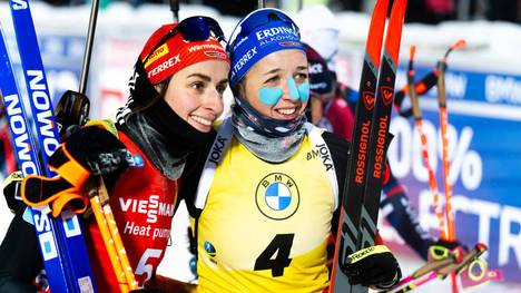 Franziska Preuß und Vanessa Voigt präsentierten sich auch im Verfolgungsrennen in Top-Form