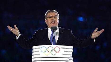 IOC-Präsident Thomas Bach bei seiner Eröffnungsrede in Rio de Janeiro