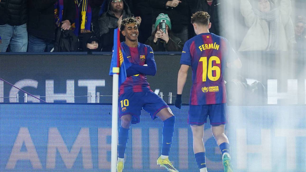 Lamine Yamal (l.) traf traumhaft