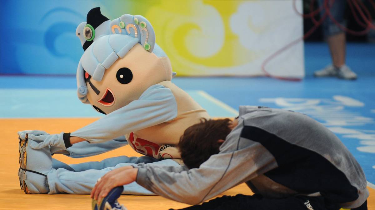 Und noch ein Kandidat aus der Reihe "Was genau ist das?" Auch dieser Kerl kommt bei den Wettbewerben in Peking zum Einsatz. Wenigstens ist er mit vollem Einsatz dabei