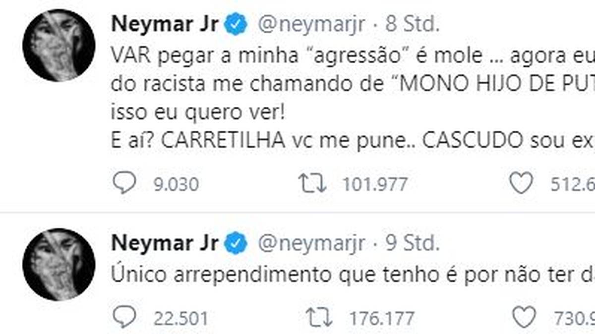Neymar übte heftige Vorwürfe bei Twitter