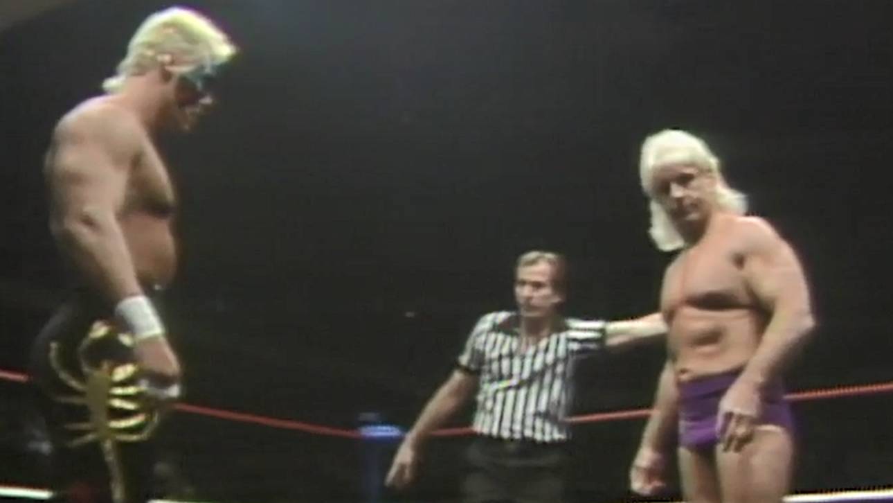 Sting (l.) und Ric Flair waren Stars bei Jim Crockett Promotions und der Nachfolge-Liga WCW