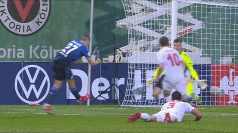Die TSG Hoffenheim erreicht mit viel Mühe die 2. Runde des DFB-Pokals. Bei Viktoria Köln muss das Team von Trainer Sebastian Hoeneß nachsitzen.