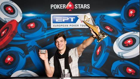 Paul Michaelis freut sich über seinen ersten Sieg auf der European Poker Tour