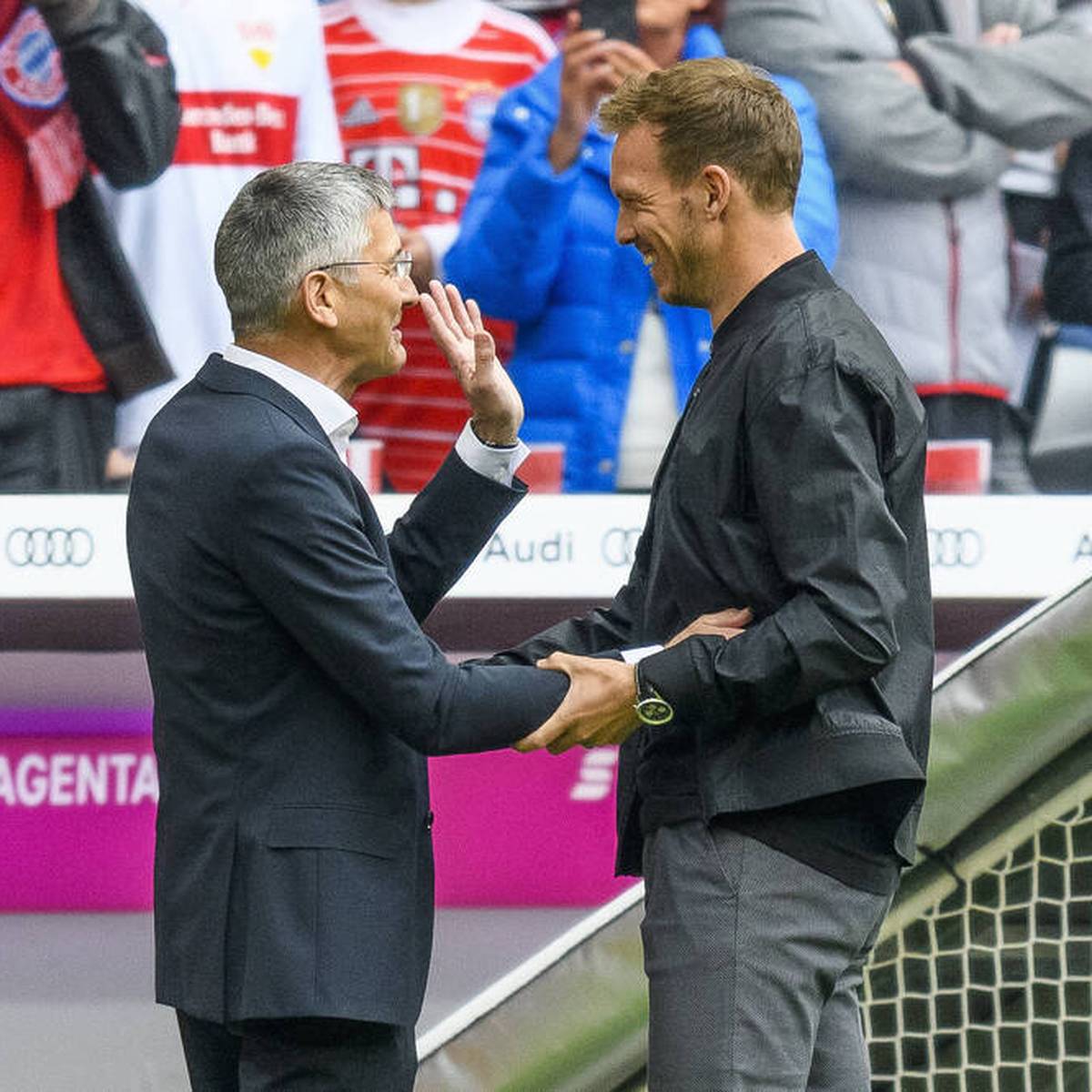 Präsident Herbert Hainer vom deutschen Meister Bayern München nimmt Hasan Salihamidzic gegen Kritik an dessen Transferpolitik in Schutz. Auch für Trainer Julian Nagelsmann hat er warme Worte.
