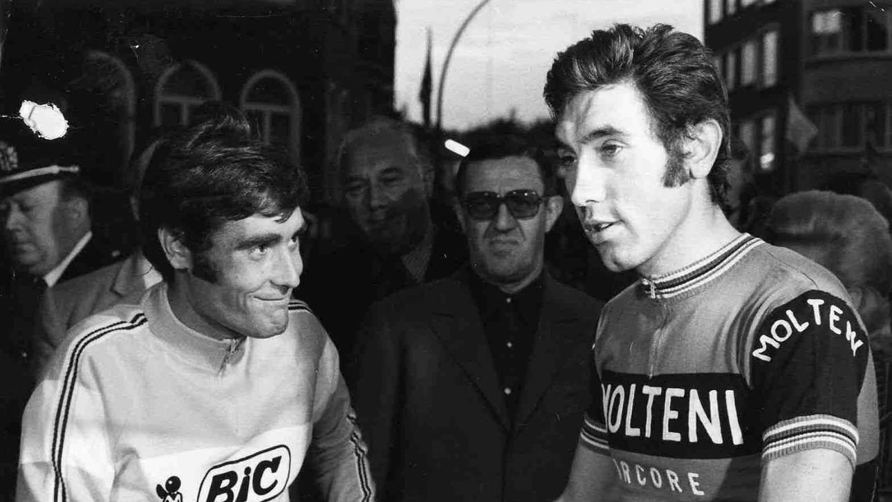 Große Konkurrenten: Eddie Merckx (r.) mit Luis Ocaña (l.) 