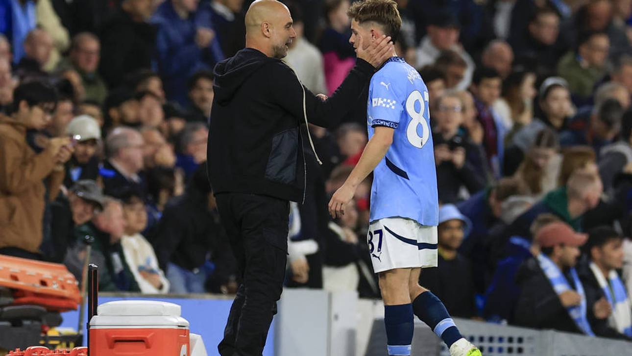 Unter Trainer Pep Guardiola spielt James McAtee bei Manchester City nur eine Nebenrolle