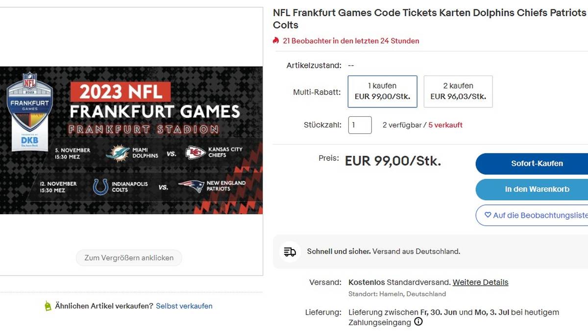 Nfl Tickets Frankfurt Dertour