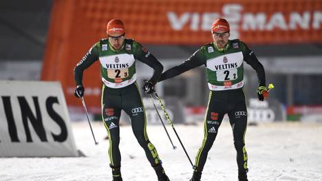 Fabian Riessle (r.) und Johannes Rydzek gehören unter den Nordischen Kombinierern zu den schnellsten Läufern