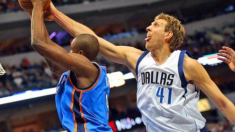 Dirk Nowitzki-Dallas Mavericks-NBA-Oklahoma City Thunder-Block