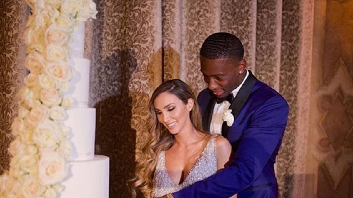 Ein knappes Jahr später heirateten die beiden in Miami - inklusive gigantischer Hochzeitstorte