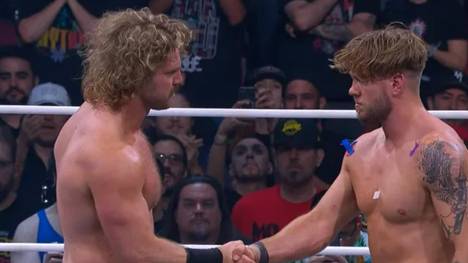 Hangman Page (l.) gewann das Hauptmatch bei AEW Double or Nothing gegen Will Ospreay