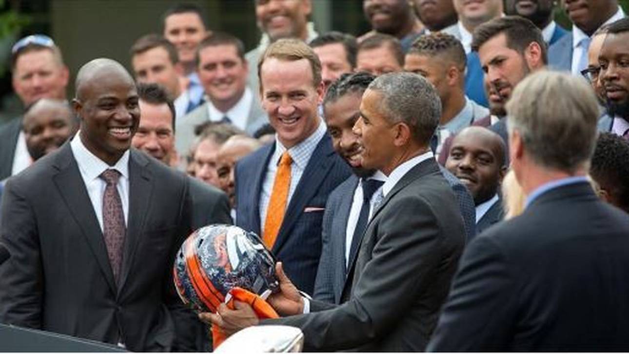 Obama witzelt über Broncos-Geschenk