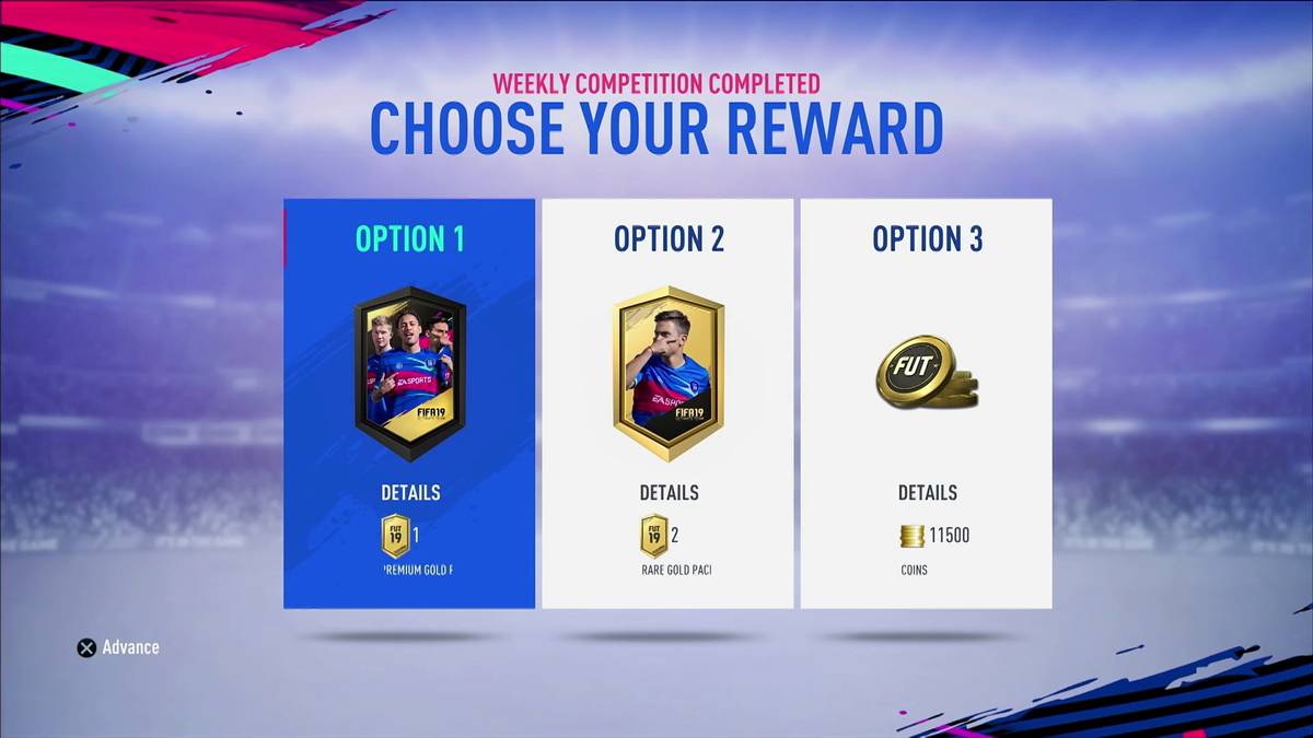 Die Belohnungen können sich die Spieler in FIFA 19 aussuchen