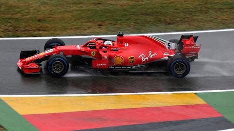 Sebastian Vettel hatte beim dritten freien Training in Hockenheim mit dem Regen zu kämpfen