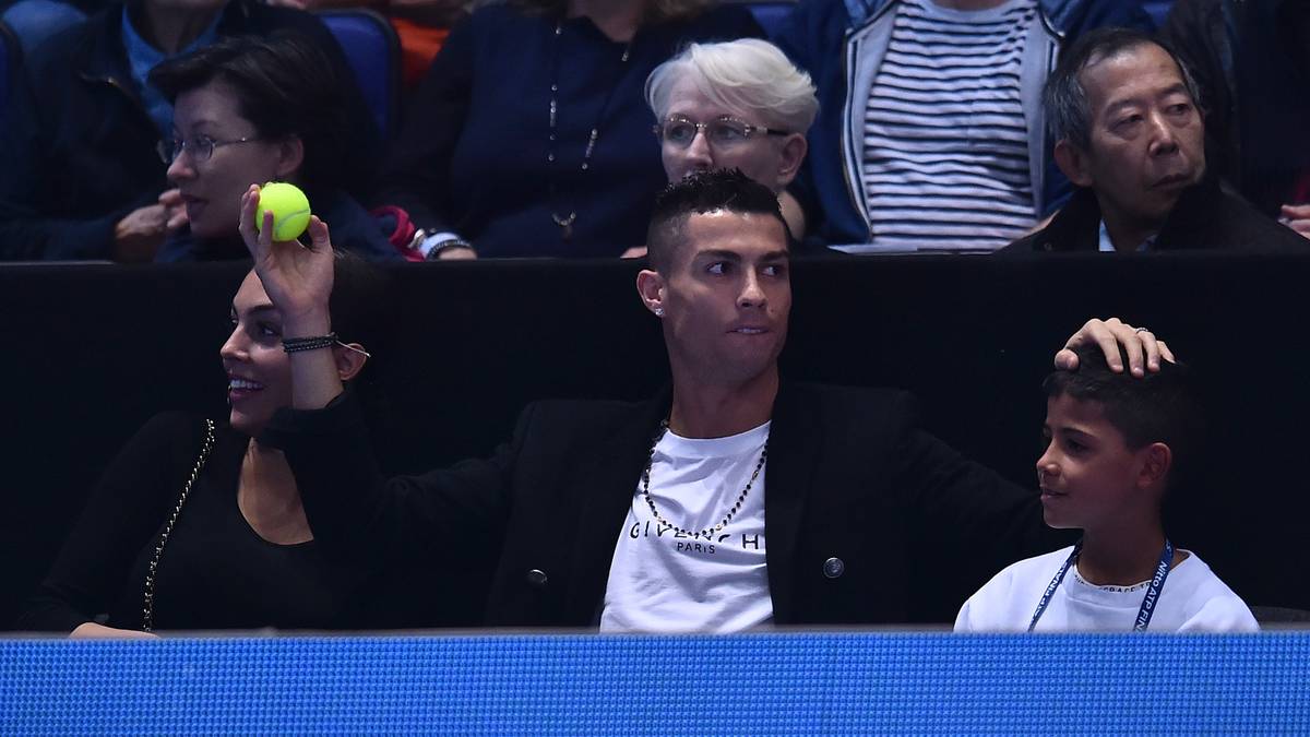 Cristiano Ronaldo (M.) besuchte die ATP-Finals in London