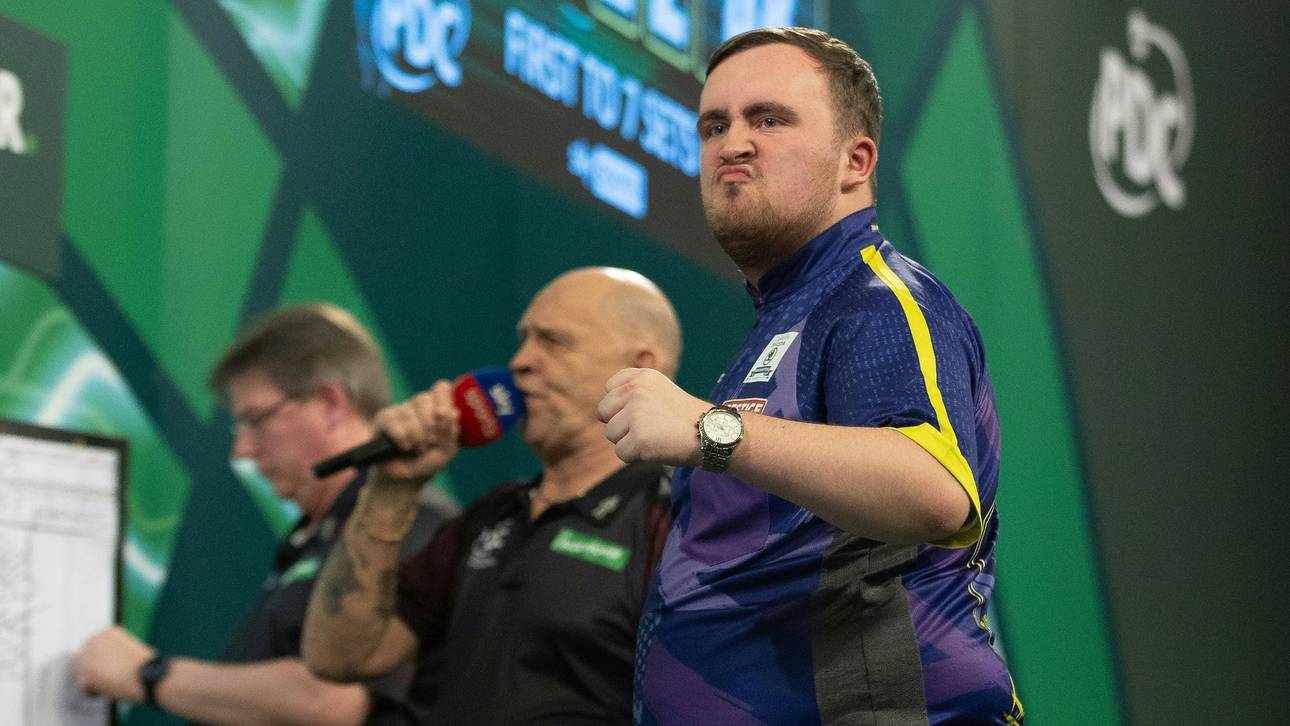 Darts: Littler gewinnt in Bahrain – und wirft Neun-Darter